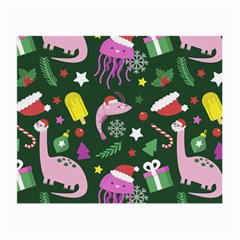 Colorful Funny Christmas Pattern Small Glasses Cloth (2 Sides) by Vaneshart