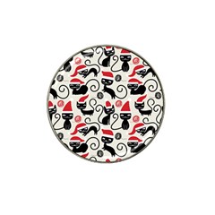 Cute Christmas Seamless Pattern Vector Hat Clip Ball Marker (4 Pack) by Vaneshart