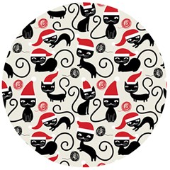 Cute Christmas Seamless Pattern Vector Wooden Bottle Opener (round) by Vaneshart