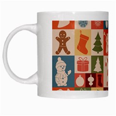 Cute Christmas Seamless Pattern Vector White Mugs