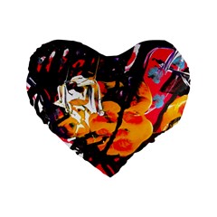 Consolation Before Battle 1 1 Standard 16  Premium Flano Heart Shape Cushions by bestdesignintheworld