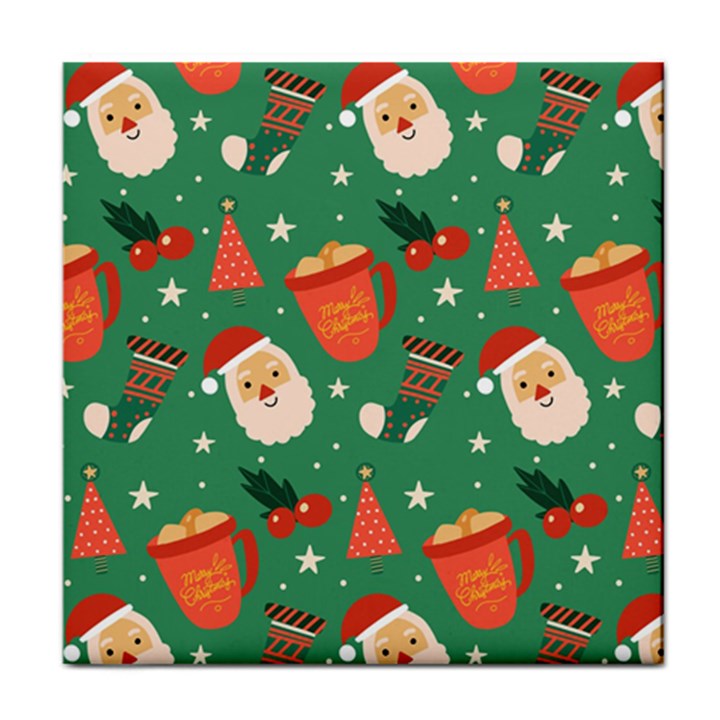 Colorful Funny Christmas Pattern Face Towel