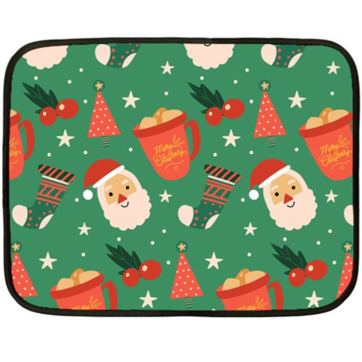 Colorful Funny Christmas Pattern Double Sided Fleece Blanket (Mini) 