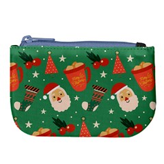 Colorful Funny Christmas Pattern Large Coin Purse by Vaneshart