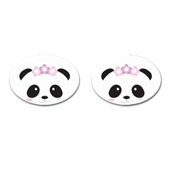 Panda Face Cufflinks (oval)