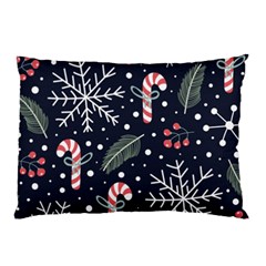 Holiday Seamless Pattern With Christmas Candies Snoflakes Fir Branches Berries Pillow Case (two Sides) by Vaneshart