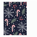 Holiday Seamless Pattern With Christmas Candies Snoflakes Fir Branches Berries Small Garden Flag (Two Sides) Front