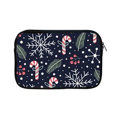 Holiday Seamless Pattern With Christmas Candies Snoflakes Fir Branches Berries Apple Ipad Mini Zipper Cases by Vaneshart