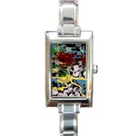 York 1 4 Rectangle Italian Charm Watch Front