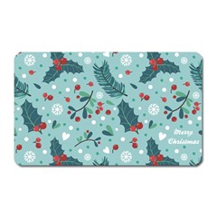 Seamless Pattern With Berries Leaves Magnet (rectangular) by Vaneshart