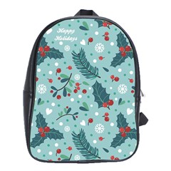 Seamless Pattern With Berries Leaves School Bag (xl) by Vaneshart