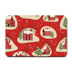 Christmas New Year Seamless Pattern Small Doormat 