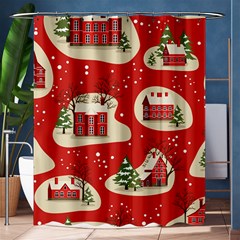 Christmas New Year Seamless Pattern Shower Curtain 60  X 72  (medium)  by Vaneshart