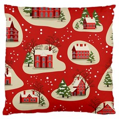 Christmas New Year Seamless Pattern Large Cushion Case (two Sides) by Vaneshart