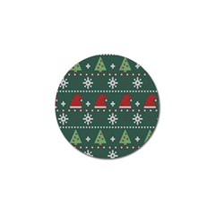 Beautiful Knitted Christmas Pattern Golf Ball Marker by Vaneshart