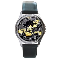 Motion And Emotion 1 2 Round Metal Watch by bestdesignintheworld