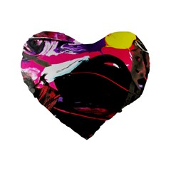 Consolation 1 1 Standard 16  Premium Flano Heart Shape Cushions by bestdesignintheworld