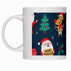 Funny Christmas Pattern White Mugs