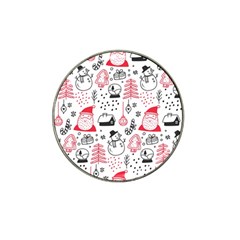 Christmas Themed Seamless Pattern Hat Clip Ball Marker by Vaneshart