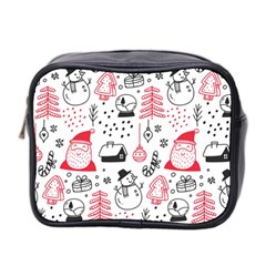 Christmas Themed Seamless Pattern Mini Toiletries Bag (two Sides) by Vaneshart