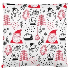 Christmas Themed Seamless Pattern Large Cushion Case (one Side) by Vaneshart