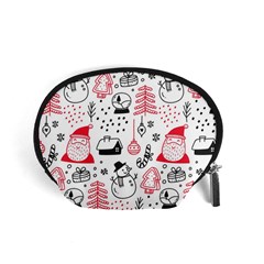 Christmas Themed Seamless Pattern Accessory Pouch (small) by Vaneshart