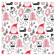 Christmas Themed Seamless Pattern Large Satin Scarf (square) by Vaneshart