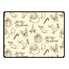 Vintage Christmas Pattern Double Sided Fleece Blanket (small)  by Vaneshart