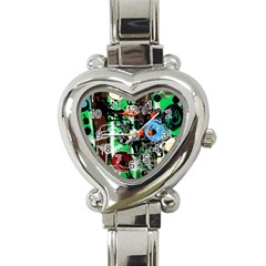 Dots And Stripes 1 1 Heart Italian Charm Watch