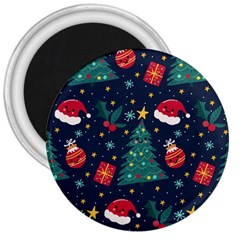 Colorful Funny Christmas Pattern 3  Magnets by Vaneshart