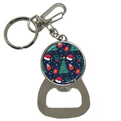 Colorful Funny Christmas Pattern Bottle Opener Key Chain by Vaneshart