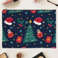 Colorful Funny Christmas Pattern Cosmetic Bag (xxxl) by Vaneshart