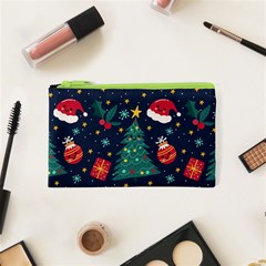 Colorful Funny Christmas Pattern Cosmetic Bag (xs) by Vaneshart