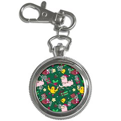 Funny Decoration Christmas Pattern Background Key Chain Watches by Vaneshart