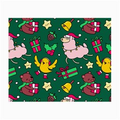 Funny Decoration Christmas Pattern Background Small Glasses Cloth by Vaneshart