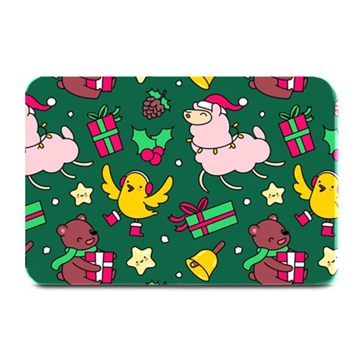 Funny Decoration Christmas Pattern Background Plate Mats