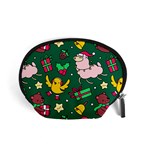 Funny Decoration Christmas Pattern Background Accessory Pouch (Small) Front