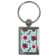 Colorful Funny Christmas Pattern Key Chain (rectangle) by Vaneshart