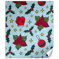 Colorful Funny Christmas Pattern Canvas 8  X 10  by Vaneshart