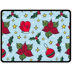 Colorful Funny Christmas Pattern Fleece Blanket (large)  by Vaneshart