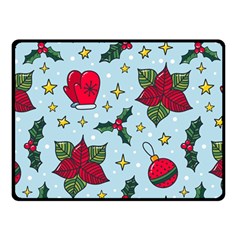 Colorful Funny Christmas Pattern Double Sided Fleece Blanket (small)  by Vaneshart