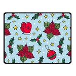 Colorful Funny Christmas Pattern Double Sided Fleece Blanket (Small)  45 x34  Blanket Front