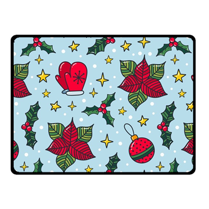 Colorful Funny Christmas Pattern Double Sided Fleece Blanket (Small) 