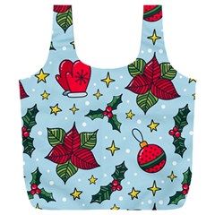 Colorful Funny Christmas Pattern Full Print Recycle Bag (xxxl) by Vaneshart