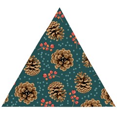 Christmas Seamless Pattern Wooden Puzzle Triangle by Vaneshart