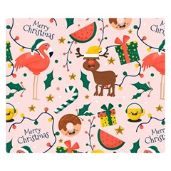 Colorful Funny Christmas Pattern Double Sided Flano Blanket (small)  by Vaneshart