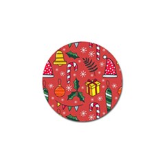 Colorful Funny Christmas Pattern Golf Ball Marker by Vaneshart