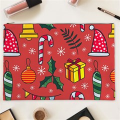 Colorful Funny Christmas Pattern Cosmetic Bag (xxl) by Vaneshart