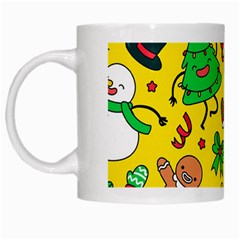 Funny Decoration Christmas Pattern White Mugs by Vaneshart