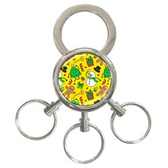 Funny Decoration Christmas Pattern 3-ring Key Chain by Vaneshart